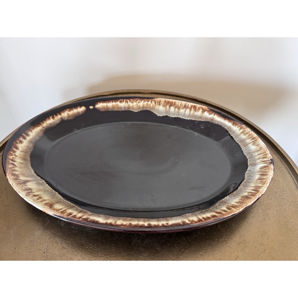 Large Ceramic Platter Dipped Pfaltzgraff Blue Navy Statement